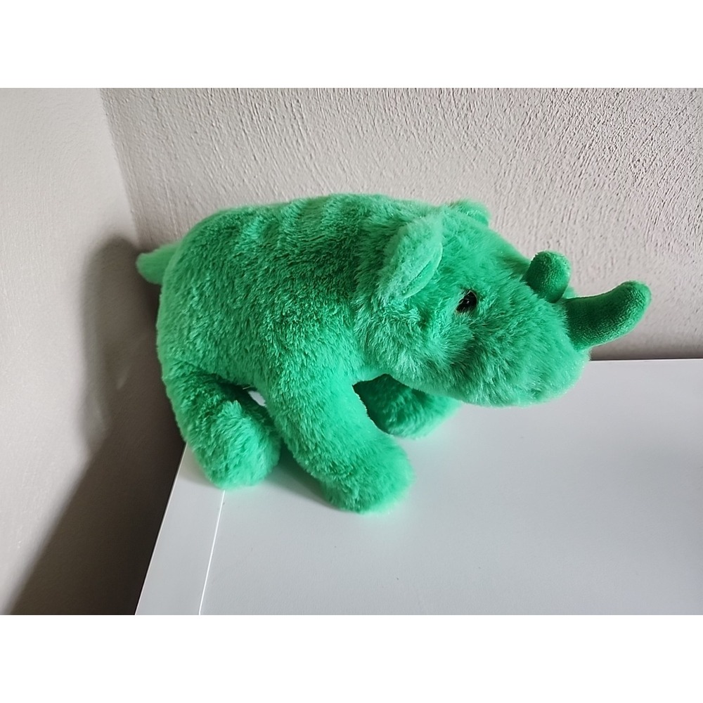 Rhinoceros A&A Plush Rhino Plush Stuffed Animal Green 2022 2GMEDMIX18‎ A